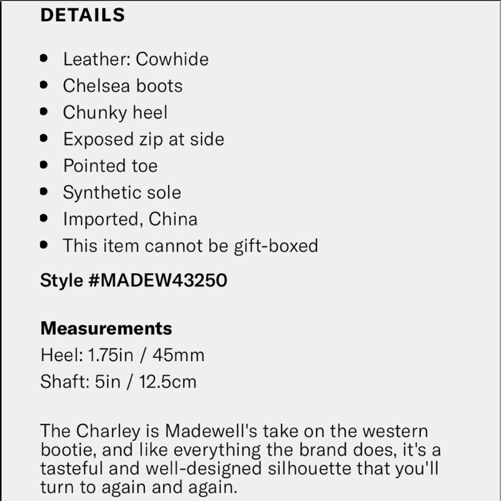 Madewell Charley Boot - Picture 7 of 7